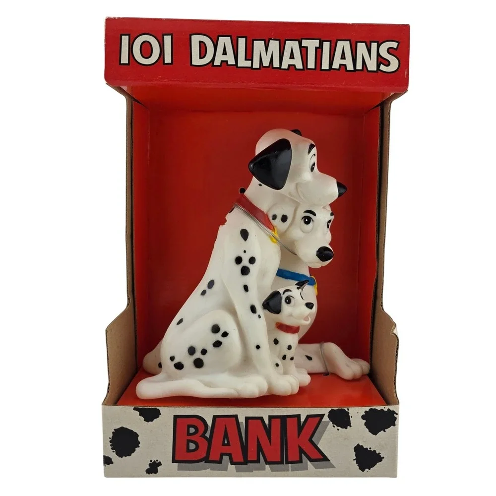 101 Dalmatians Dog Bank Pongo Perdita Puppy Happiness Express Disney NIB Vintage